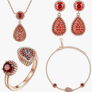 Earrings Necklace Set Women's Elegant Four-Piece Jewelry Set
